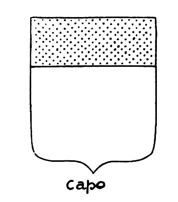 Bild des heraldischen Begriffs: Capo
