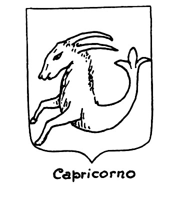 Bild des heraldischen Begriffs: Capricorno