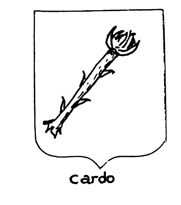 Imagem do termo heráldico: Cardo