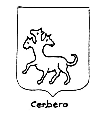Imagem do termo heráldico: Cerbero