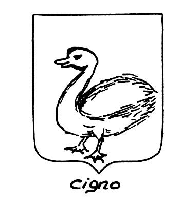 Bild des heraldischen Begriffs: Cigno