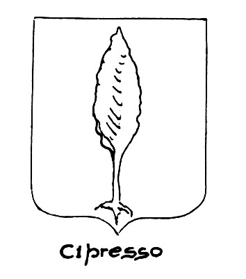 Bild des heraldischen Begriffs: Cipresso