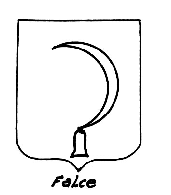 Bild des heraldischen Begriffs: Falce