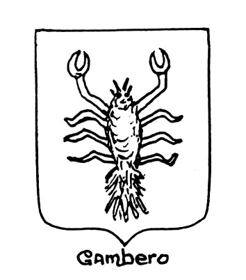 Bild des heraldischen Begriffs: Gambero