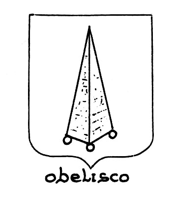 Bild des heraldischen Begriffs: Obelisco