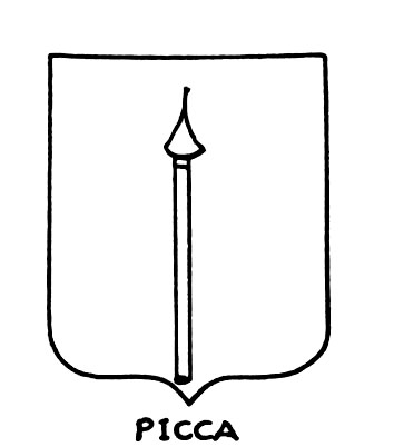 Bild des heraldischen Begriffs: Picca