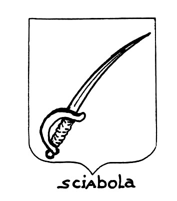 Bild des heraldischen Begriffs: Sciabola