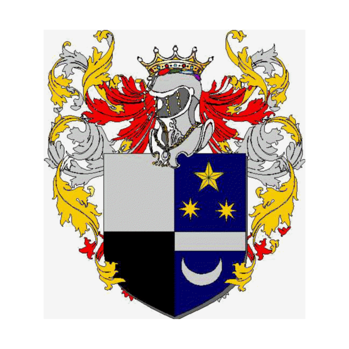Coat of arms of family Giacobazzi Mazzari Fulcini