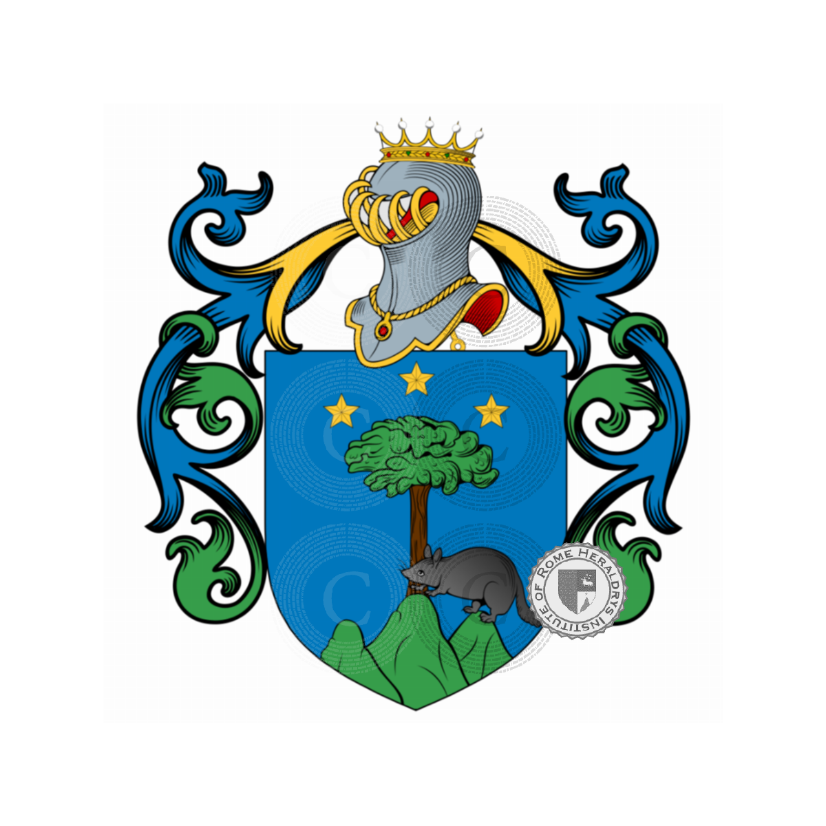 Wappen der FamilieGhironi - Ghiro - Ghirone - Ghironis, Ghirone,Ghironi,Ghironis