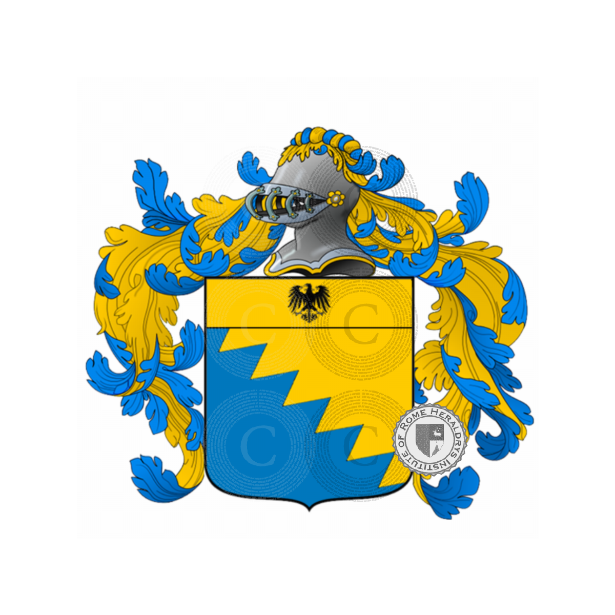 Wappen der Familiepetrucci siena            