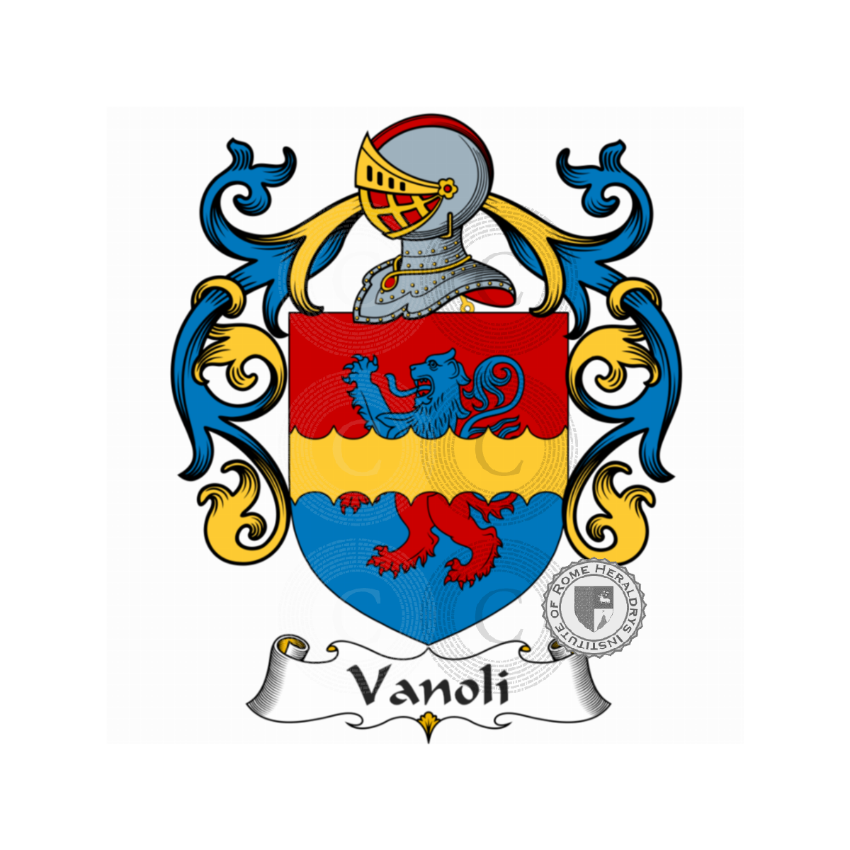 Escudo de la familiaVanoli, Vanoni,Vanonij