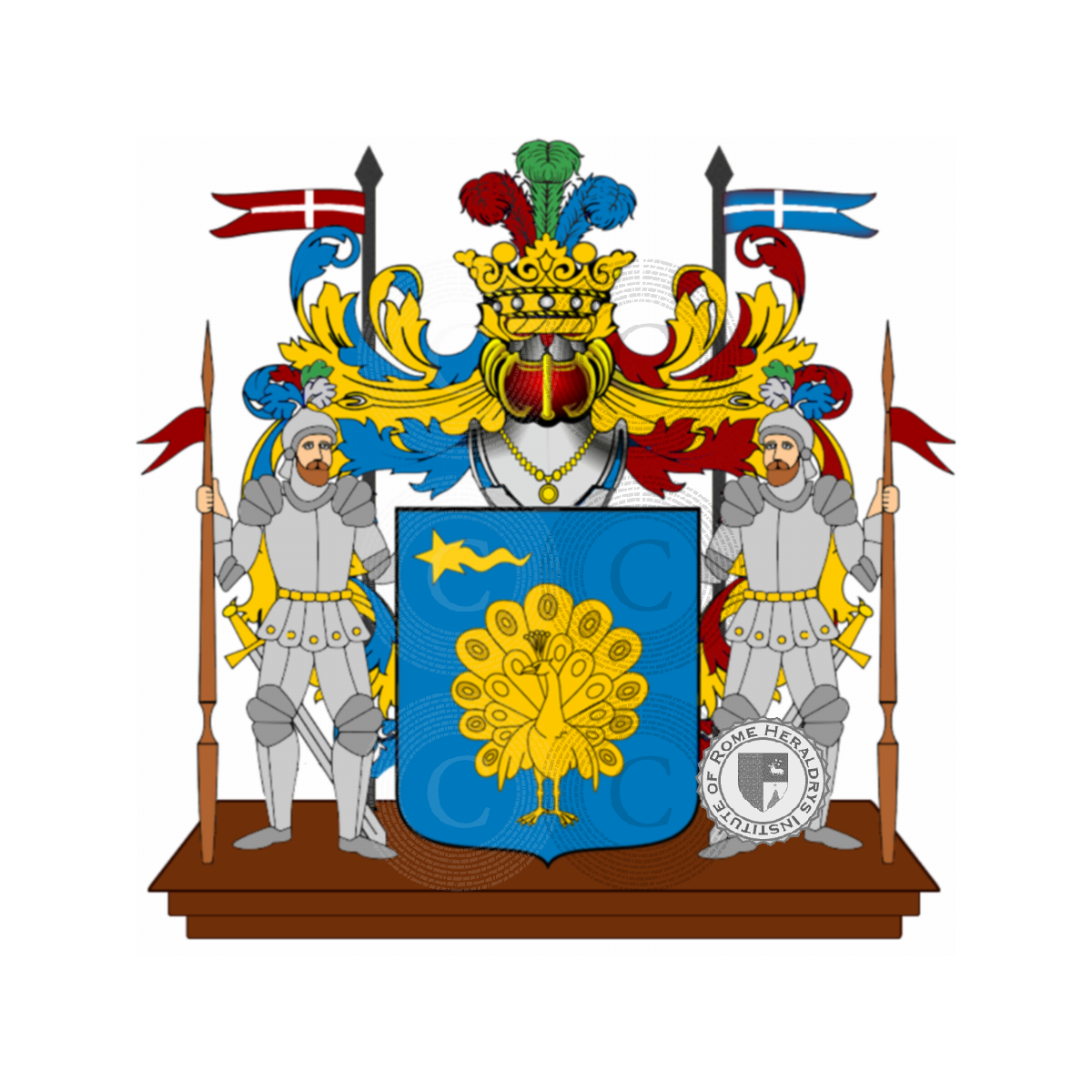 Escudo de la familiaPavoni, de Scolari da Pavone,Pavone,Scolari de Augustis