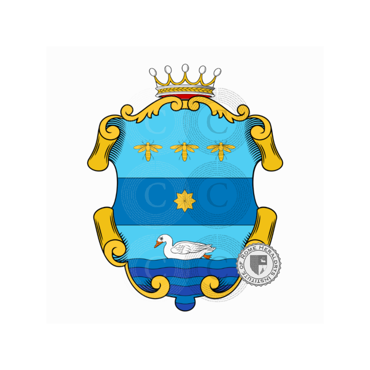 Wappen der FamiliePaperini, Paperina,Paperino