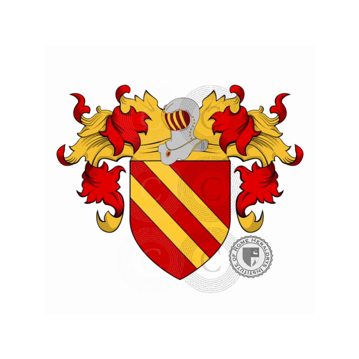 Escudo de la familiaCalderari o Calderaro (Alba)