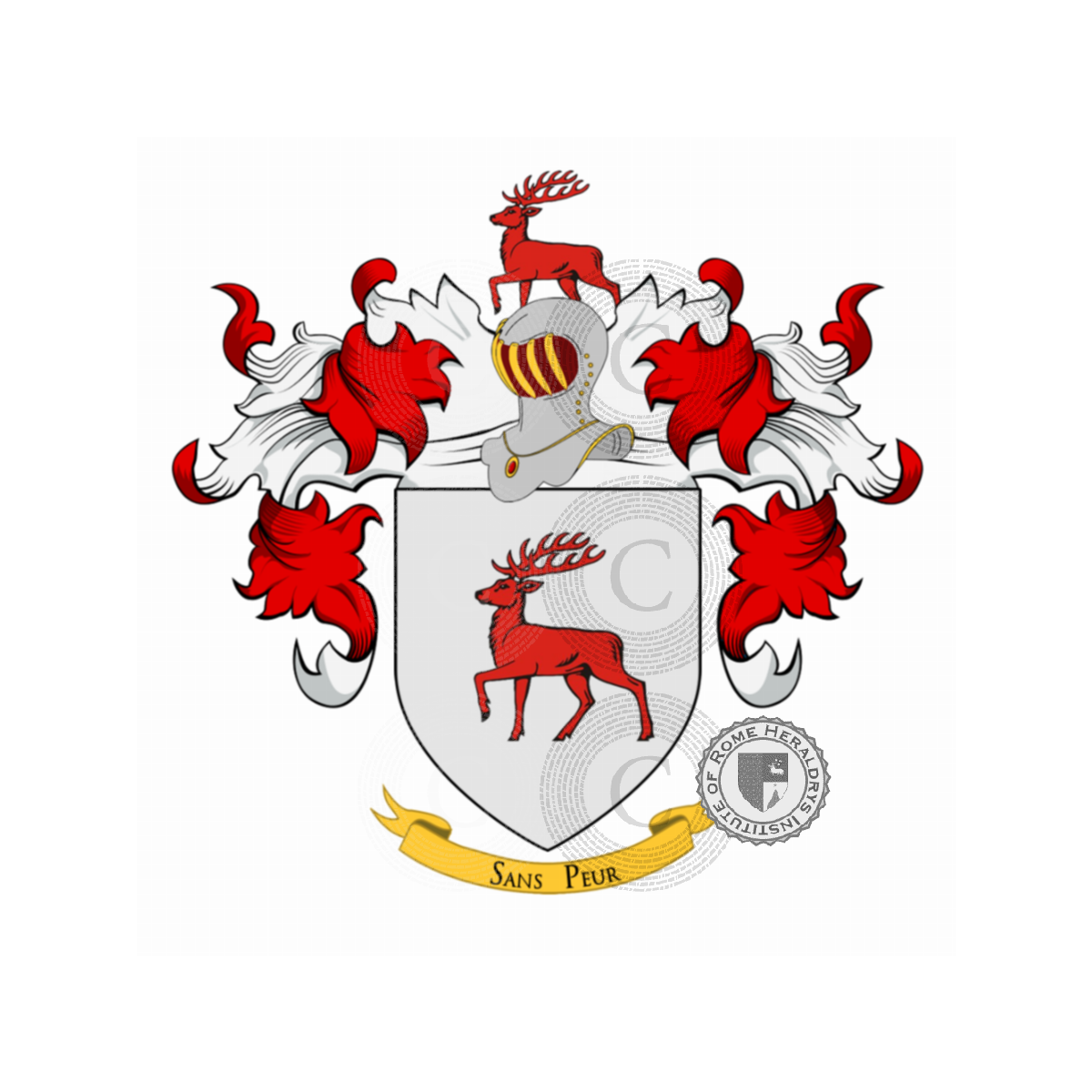 Coat of arms of familyPruyssenaere  de la Woestyne, de Pruyssenaere,de Pruyssenaere de la Woestyne