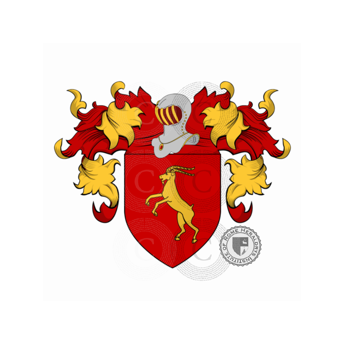 Escudo de la familiaCapra (Bergamo), Caprarese,Caprellis,de Caprellis