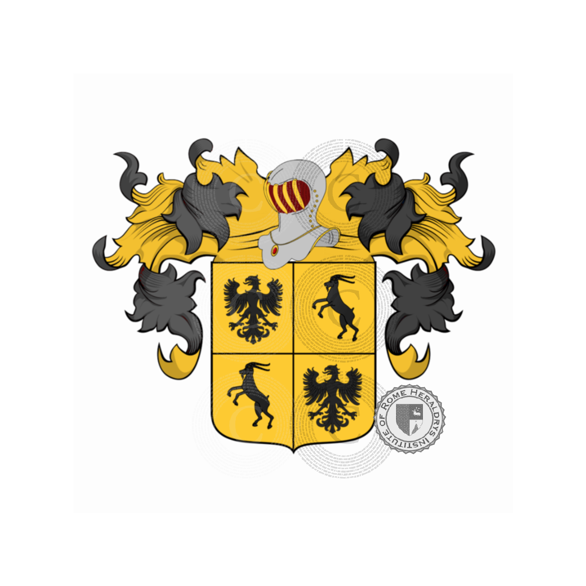 Escudo de la familiaCapra (Piemonte), Caprarese,Caprellis,de Caprellis