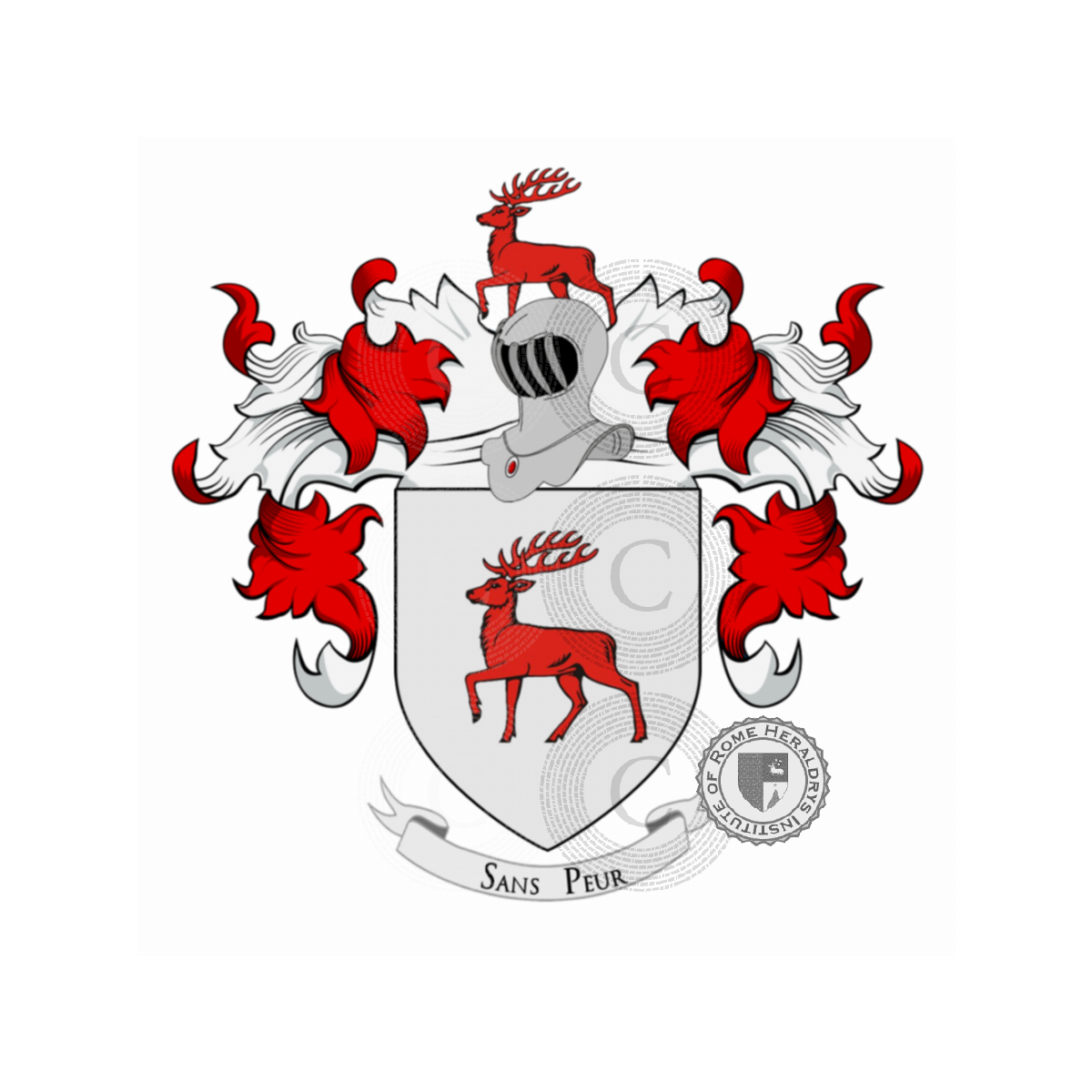 Coat of arms of familyPruyssenaere (de) de la Woestyne, de Pruyssenaere,de Pruyssenaere de la Woestyne