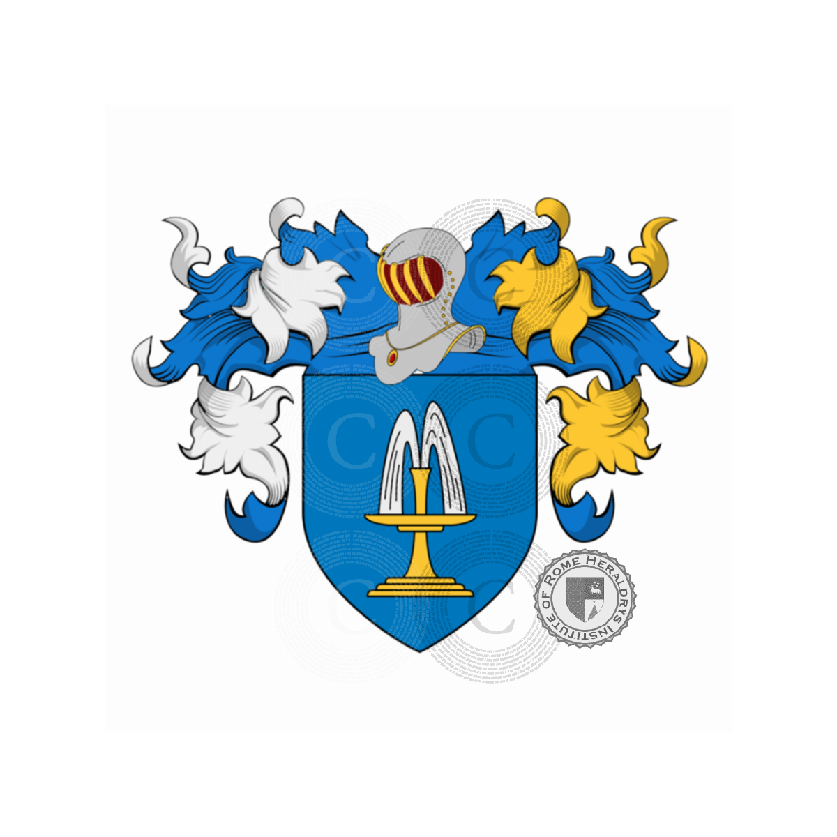 Escudo de la familiaFontana, de Fontana,della Fontana,Fontanesi