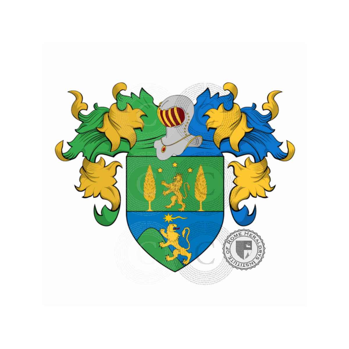 Escudo de la familiaOrtolani, Ortolano,Tortolani