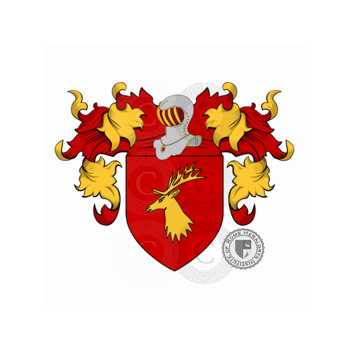 Coat of arms of familyGhini, Baroncetti,Daghini,del Demonio,di Cecco di Ghino,di Simone Ghini,Lensi,Volpaini