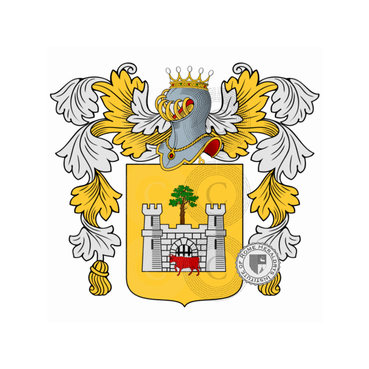 Coat of arms of familyVacca, della Vacca,Vaccara,Vaccari