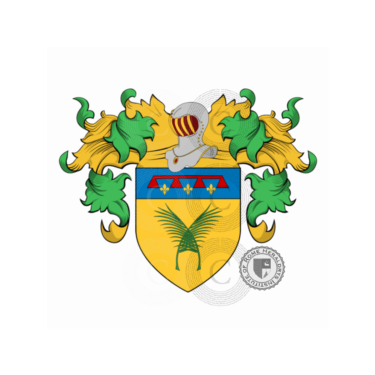 Wappen der FamiliePalmieri della Camera, Palmieri da Figline,Palmieri de Gangalandi,Palmieri del Drago,Palmieri del Rasoio,Palmieri della Camera,Palmieri Nuti