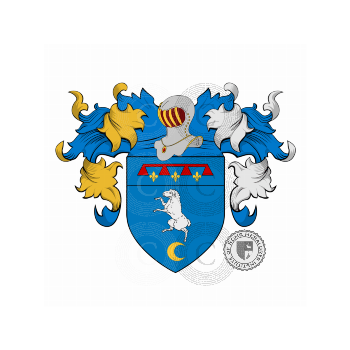 Wappen der FamiliePecorini, Pecorini del Drago