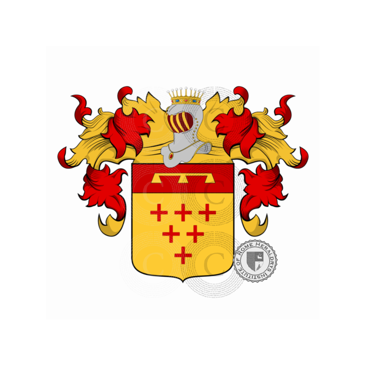 Coat of arms of familyRuggiero, de Ruggiero,Rogeiro,Roggiero