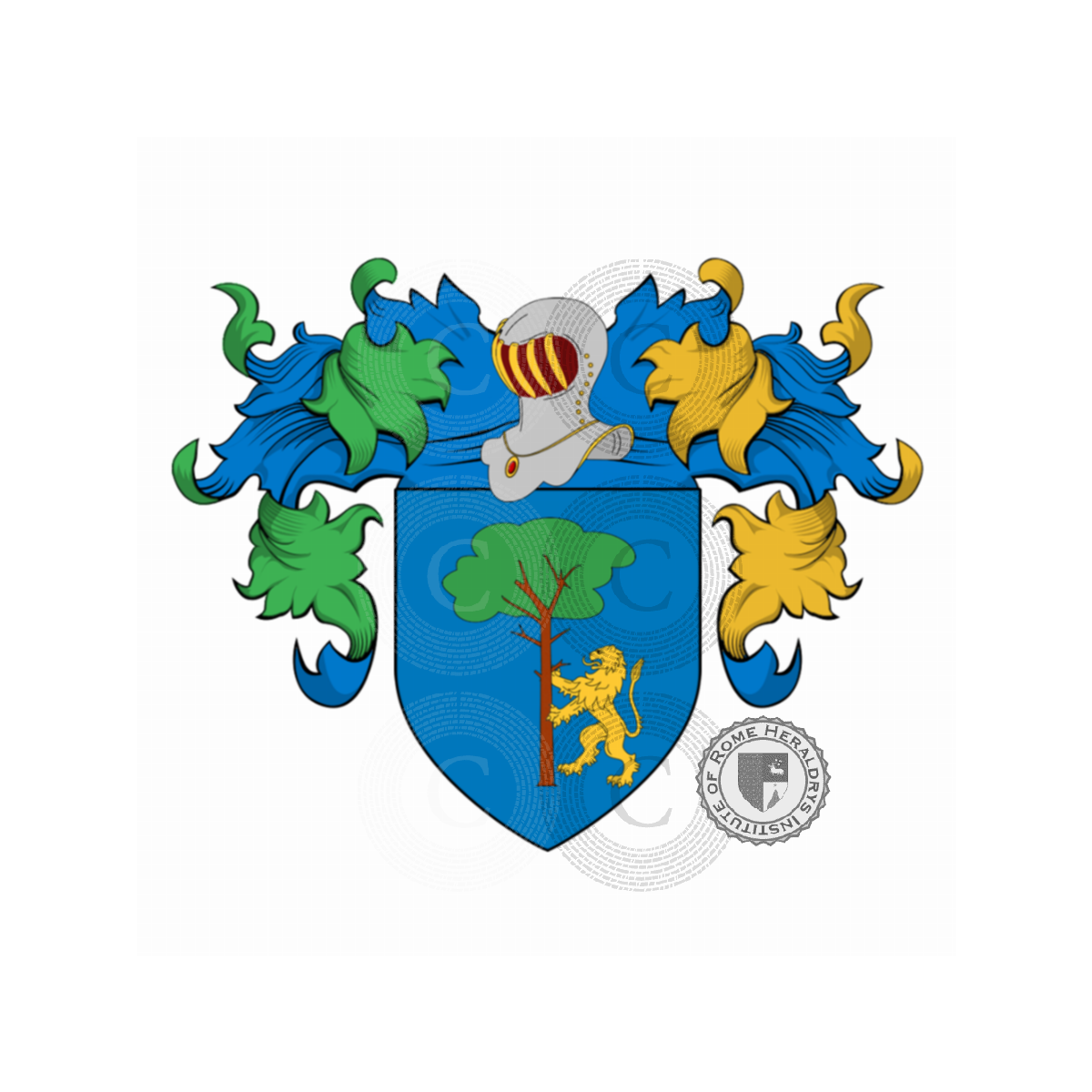 Escudo de la familiaPini, Chiavelli,Pini del Lion Bianco,Pini del Pino,Pini delle Stelle,Pini Palmerini