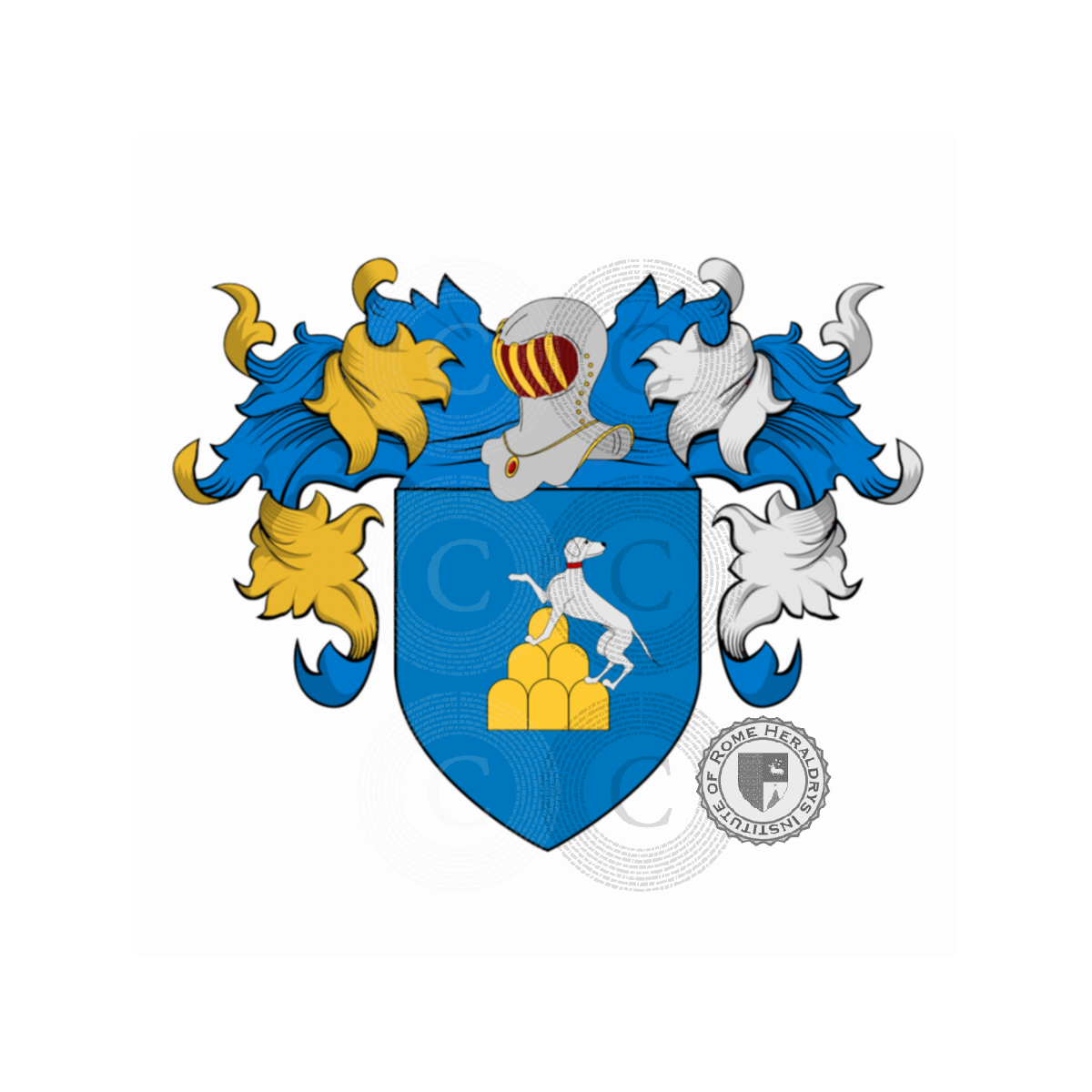 Wappen der FamilieCecchi del Cane, Cecchi del Cane,Cecchi del Drago,Cecchi delle Ruote,Cecchi Toldi