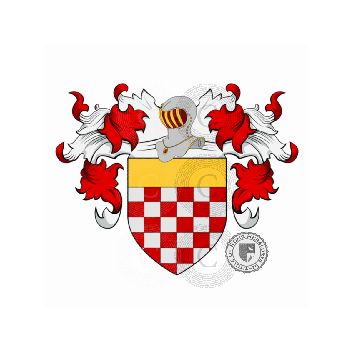 Escudo de la familiaDeregibus, de Regibus,deRegibus,Rabacini,Re