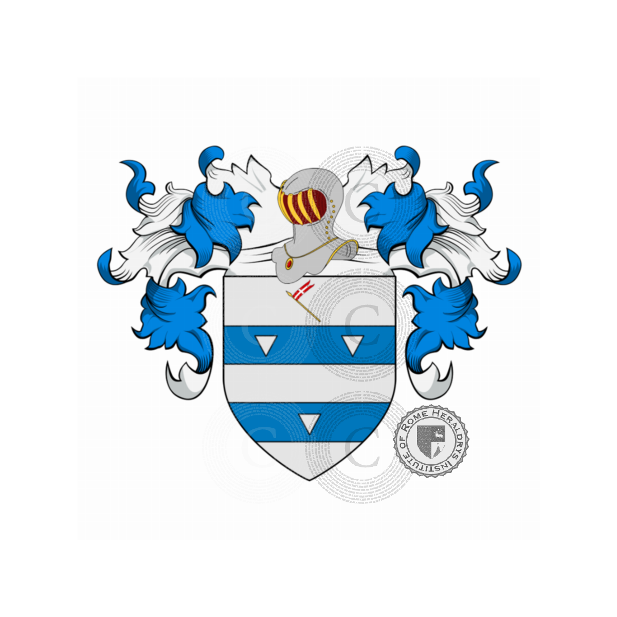 Escudo de la familiaBarattieri, Baratteriis,Barattieri di San Pietro,Barattiero,De Barateriis