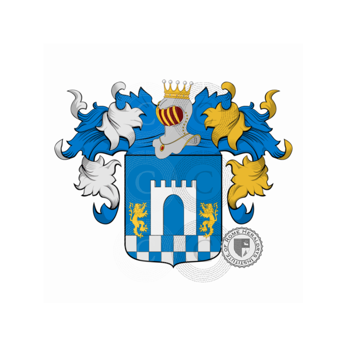 Coat of arms of familyla Porta, Alimenti della Porta,de la Porta de S.Urso,de la Porte,de Quart,della Porta,della Porta de Carli,Portis