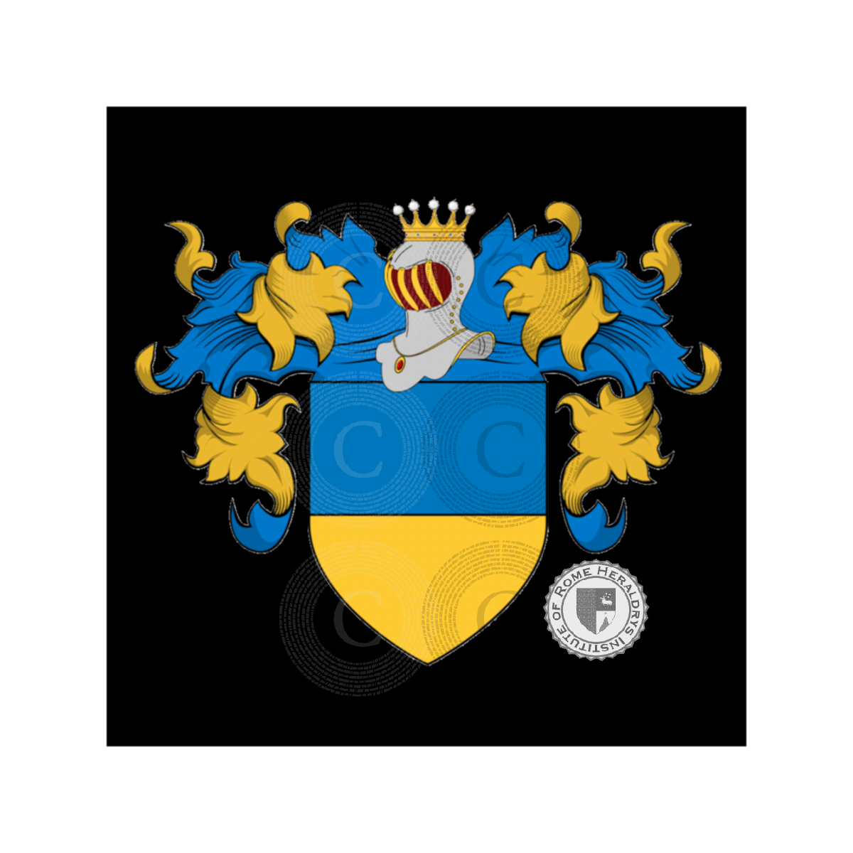 Escudo de la familiaBersani, Bersano,Bresciani