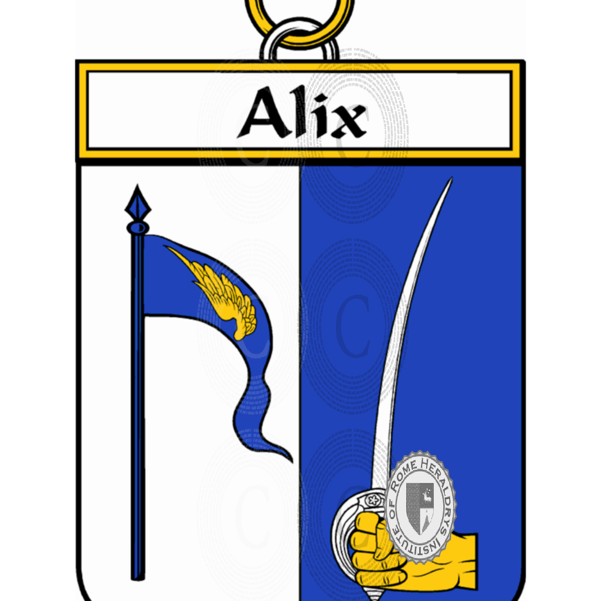 Escudo de la familiaAlix