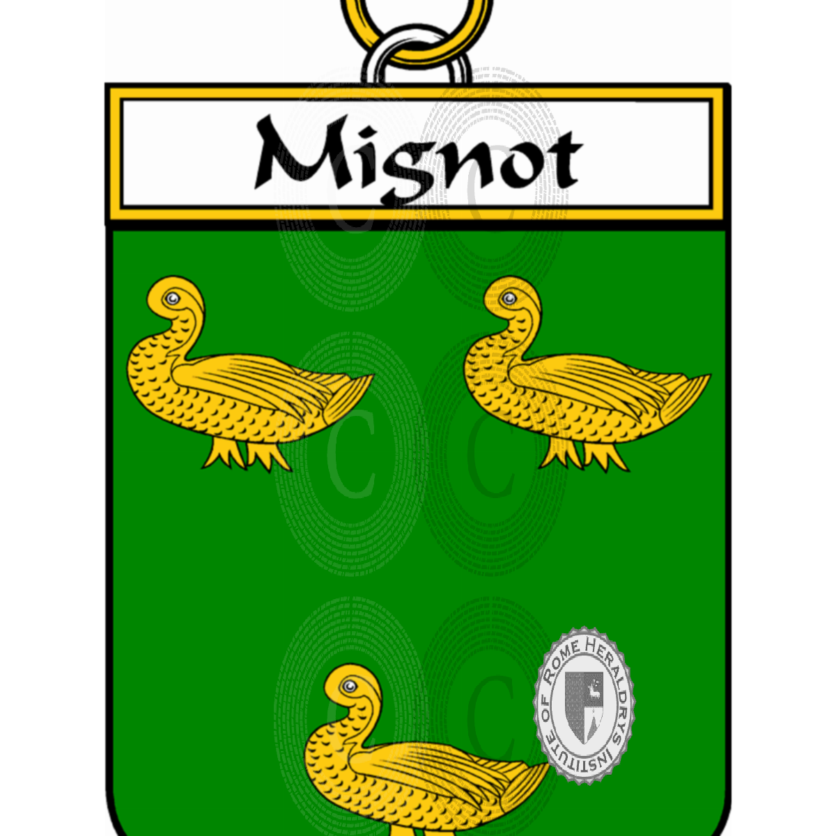 Escudo de la familiaMignot