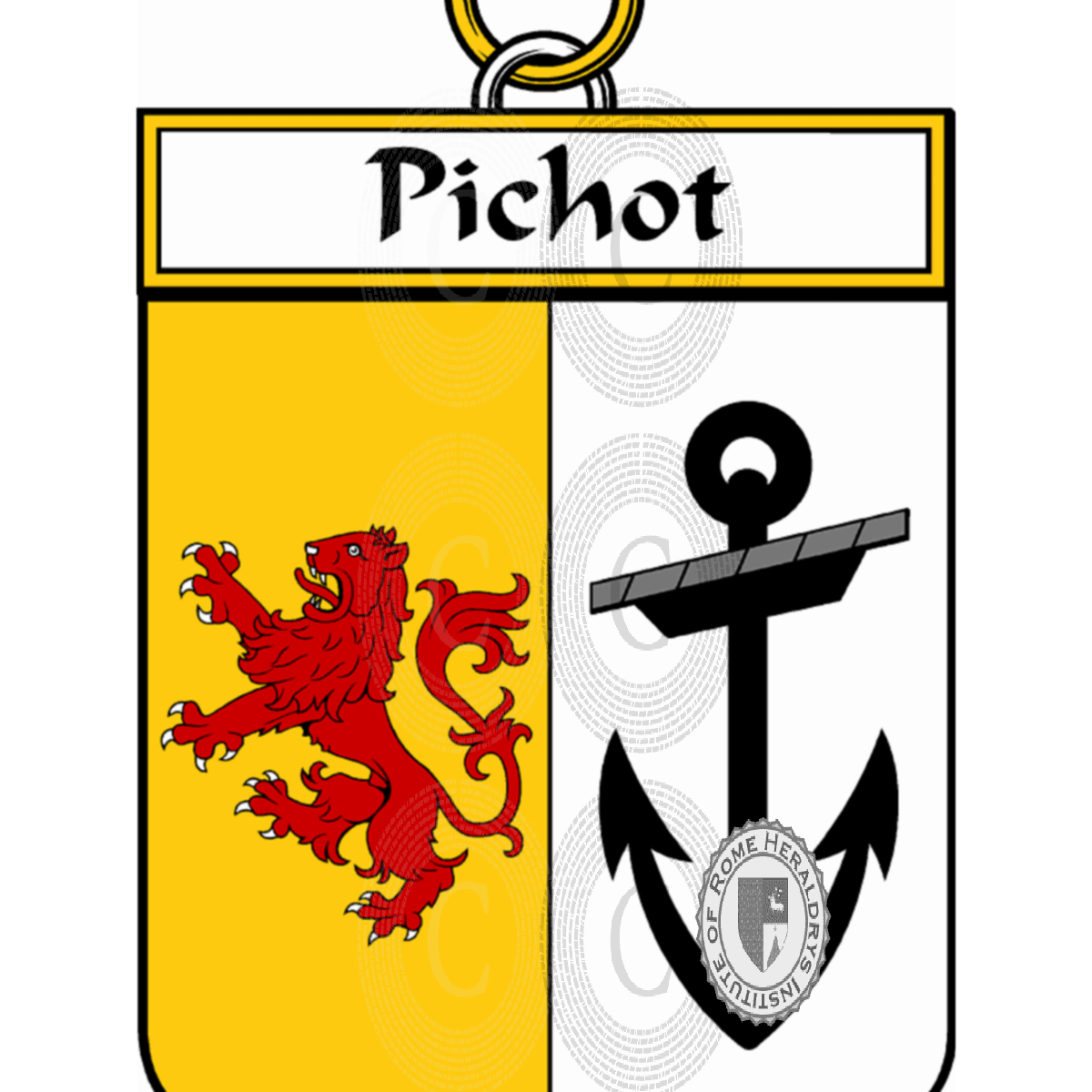 Coat of arms of familyPichot, de Pichot,Pichot de la Graverie,Pichot de la Marandais,Pichot de Trémen,Pichot du Mézeray