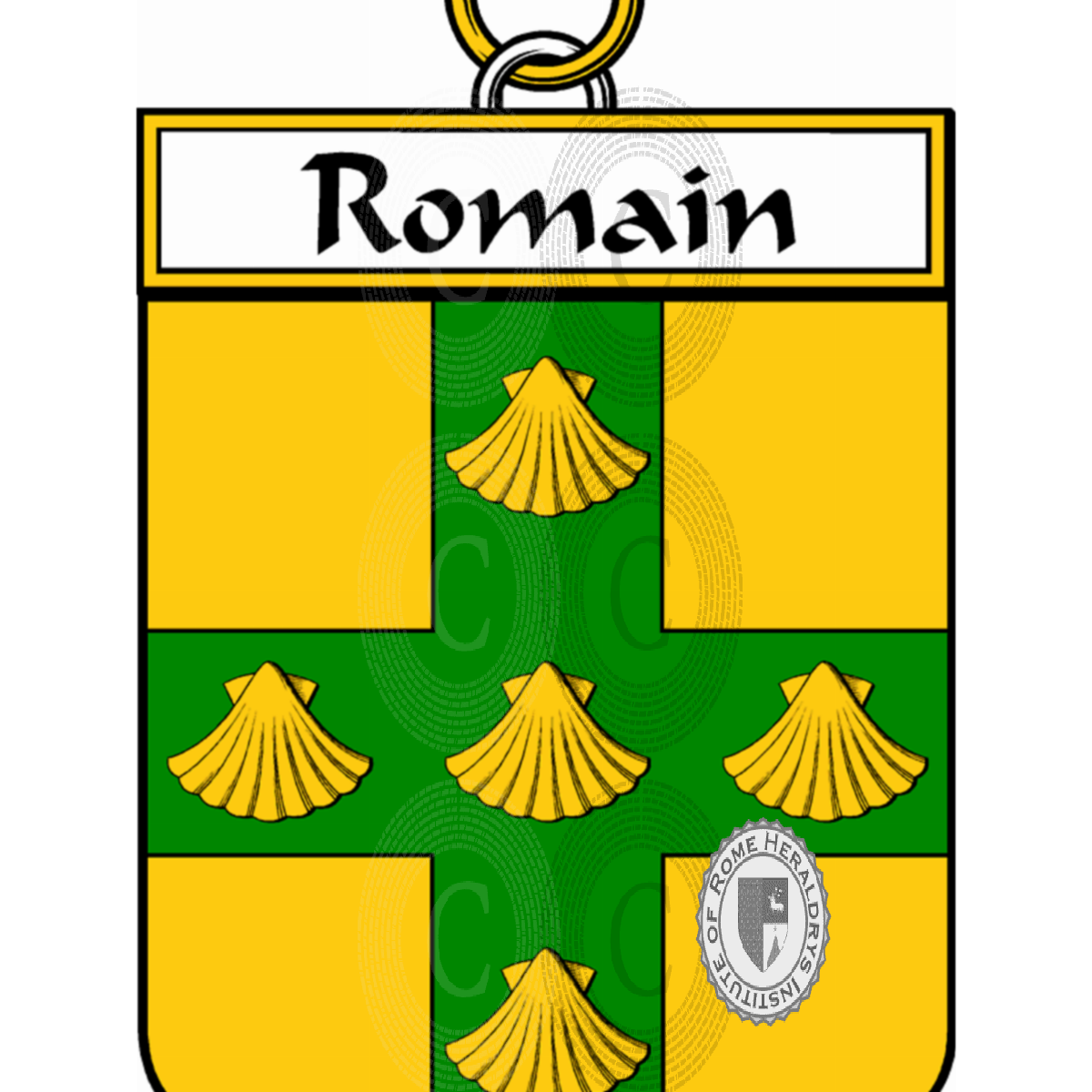 Coat of arms of familyde Romain, de Romain,Romanel
