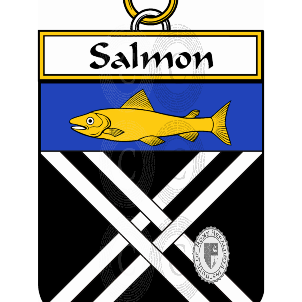 Escudo de la familiaSalmon, de Salmon,de Salmon de Belleverge,Salmon de Loiré,Salmon du Chastillier,Salmon du Clos