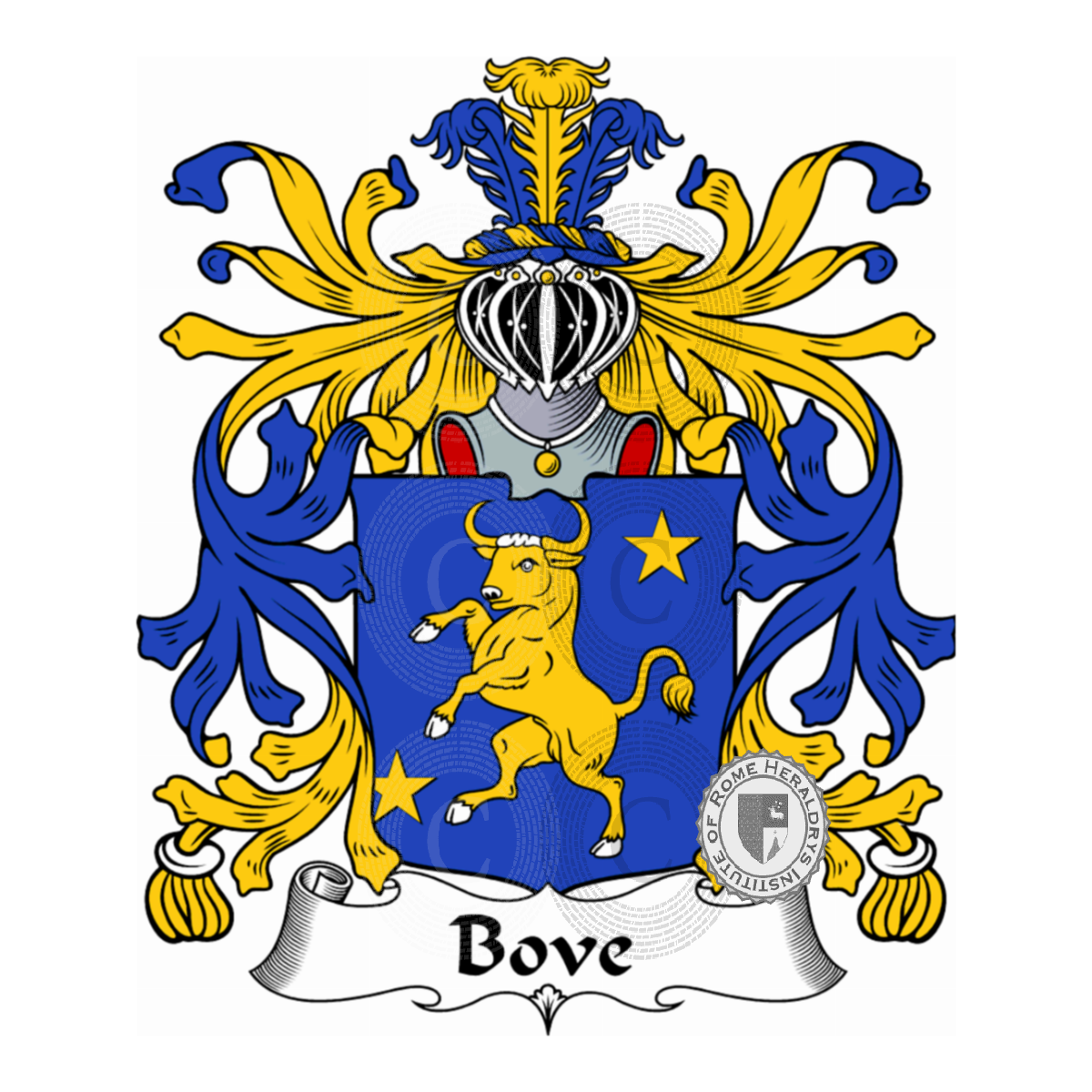 Escudo de la familiaBove, Bovio