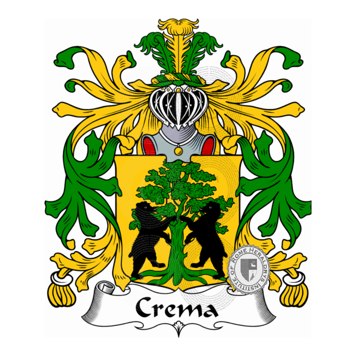 Escudo de la familiaCrema, Crema Albosco,Cremaschi,Cremi