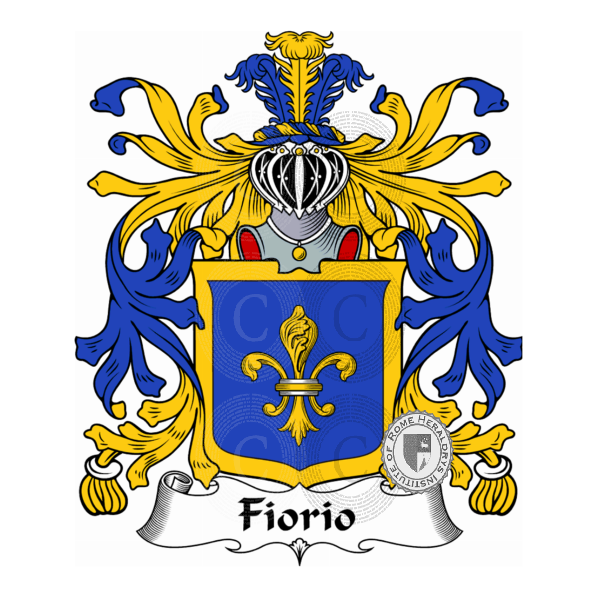 Wappen der FamilieFiorio, del Fiorio,Spundilana