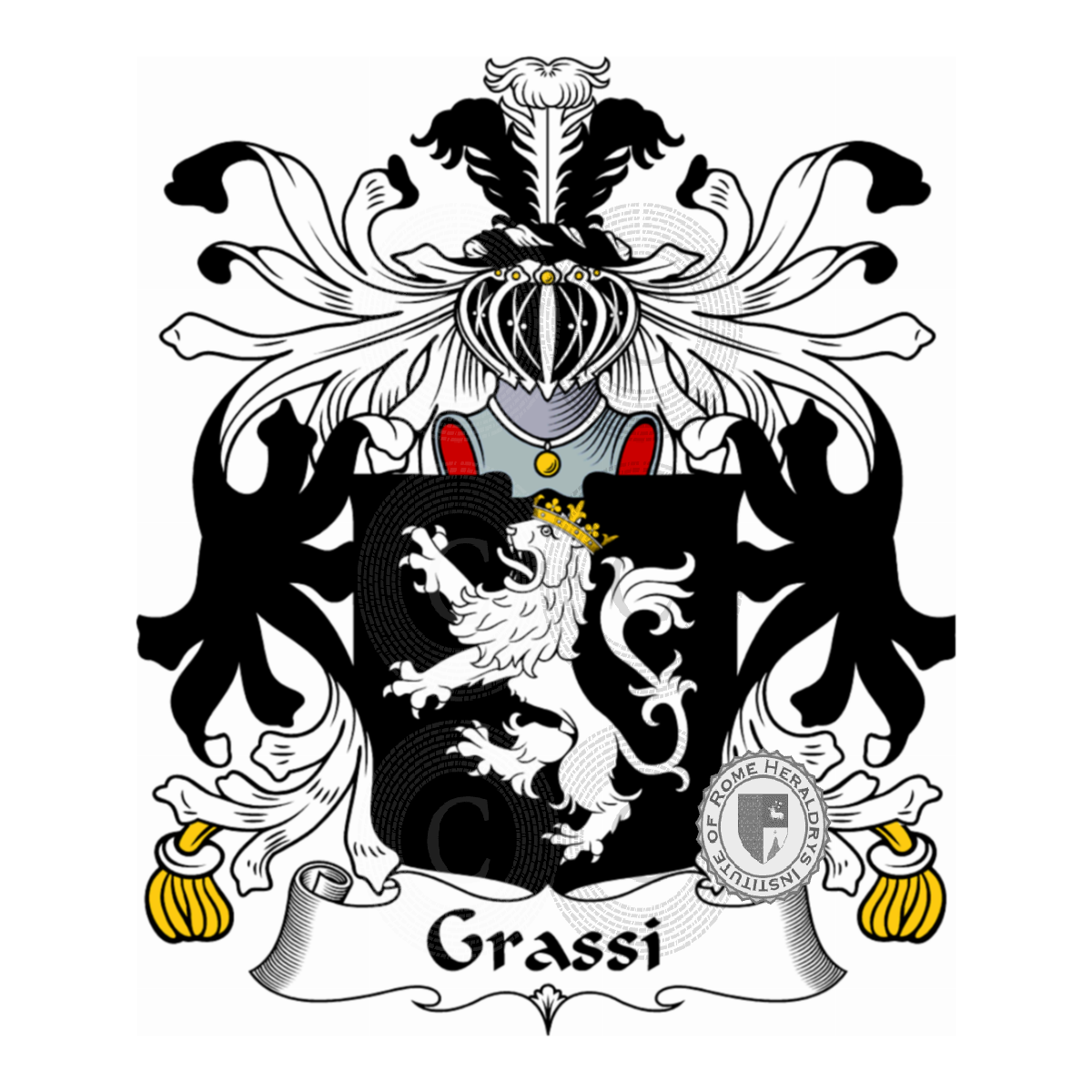 Escudo de la familiaGrassi, Crassi,de Grassi,de Grassis,Grassa