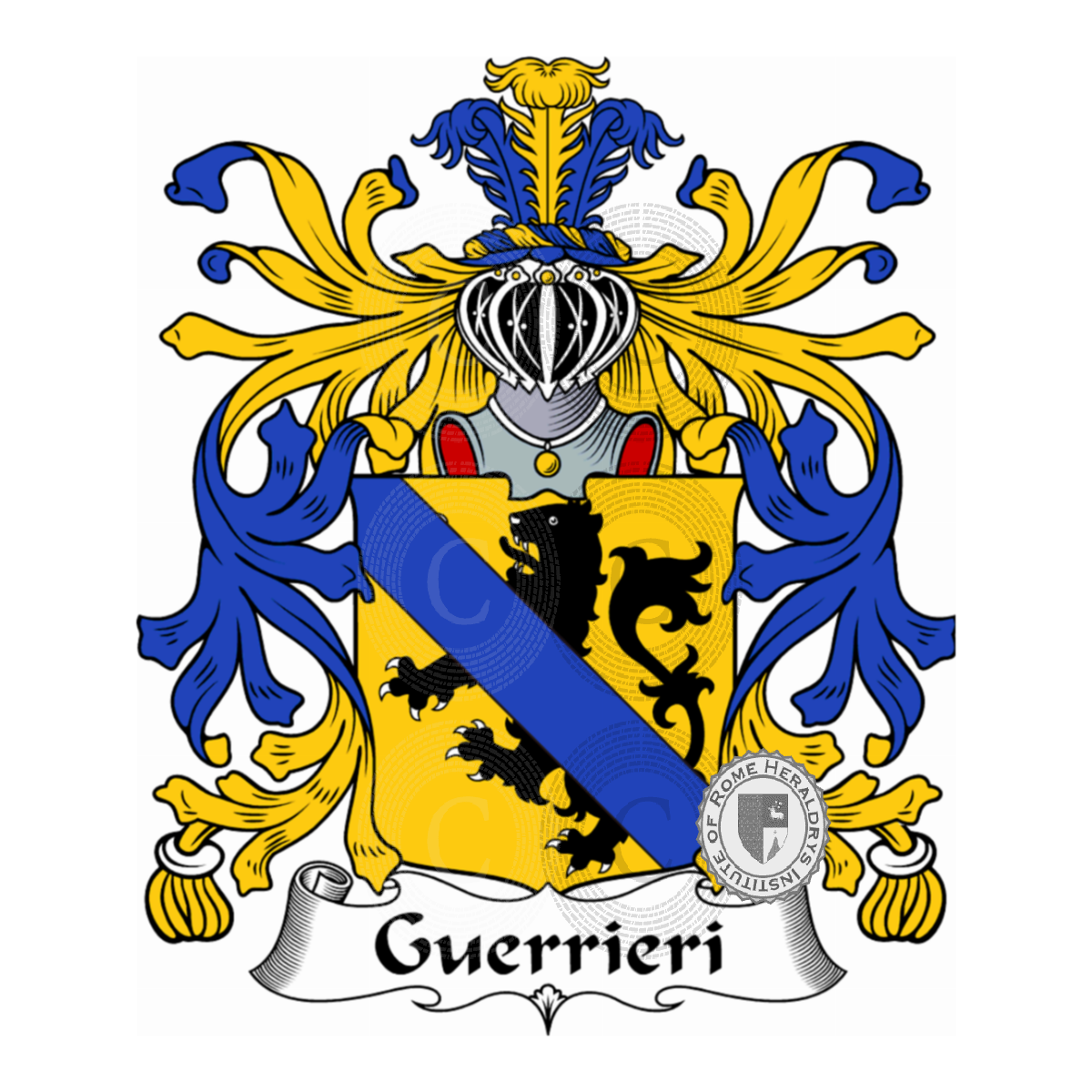 Escudo de la familiaGuerrieri, Guerrieri Gonzaga,Guerriero