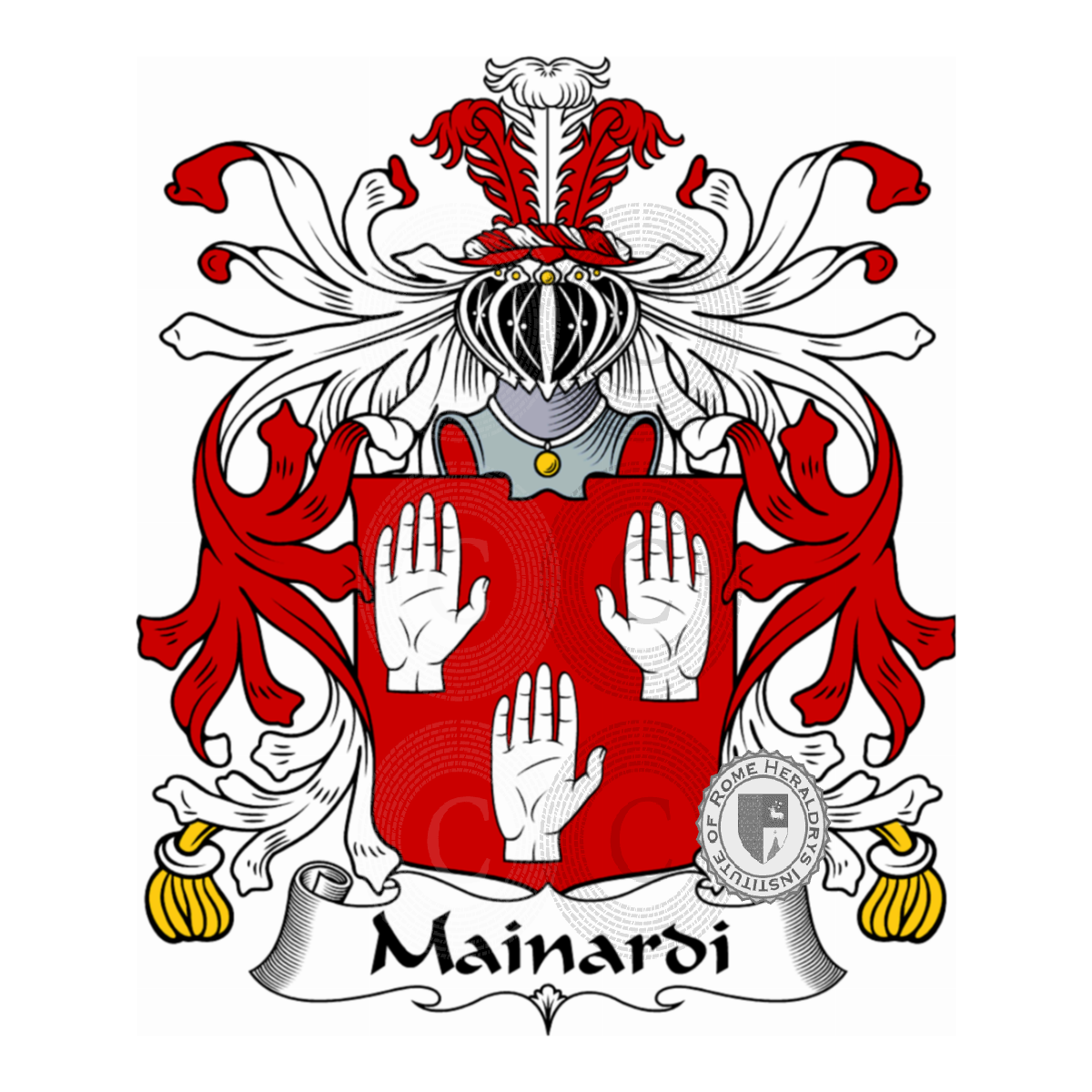 Coat of arms of familyMainardi, Mainardo,Manardi,Minardi,Minardo