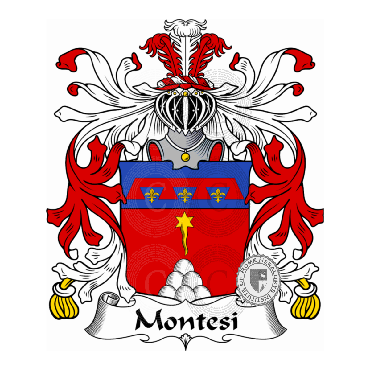 Escudo de la familiaMontesi, Montesa,Monteza