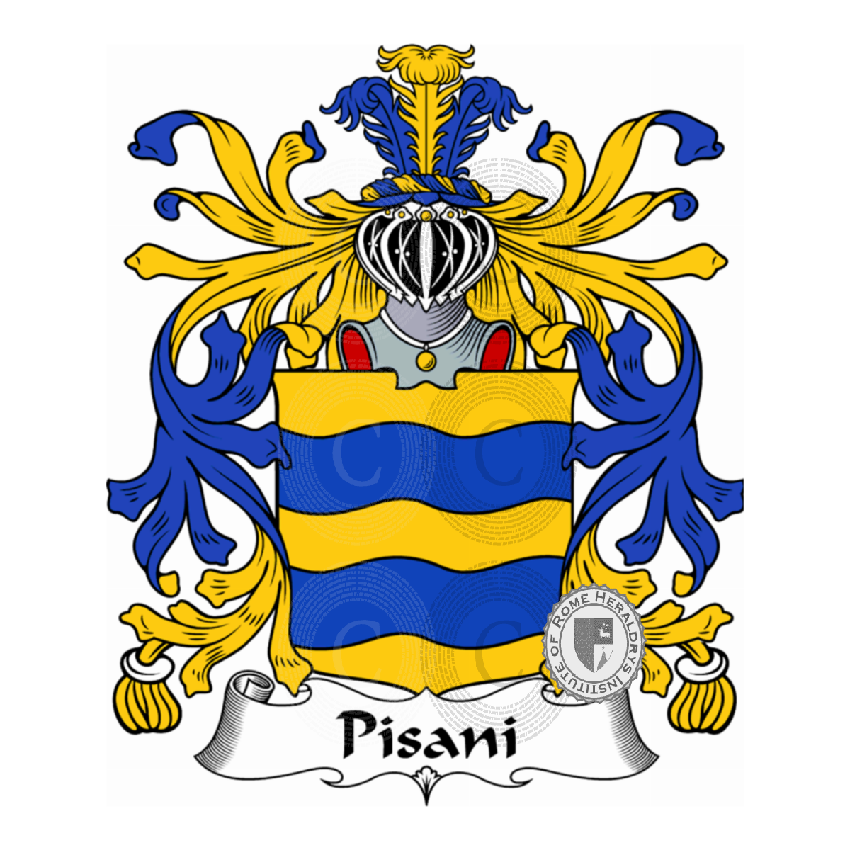 Escudo de la familiaPisani, Pisano,Pixani