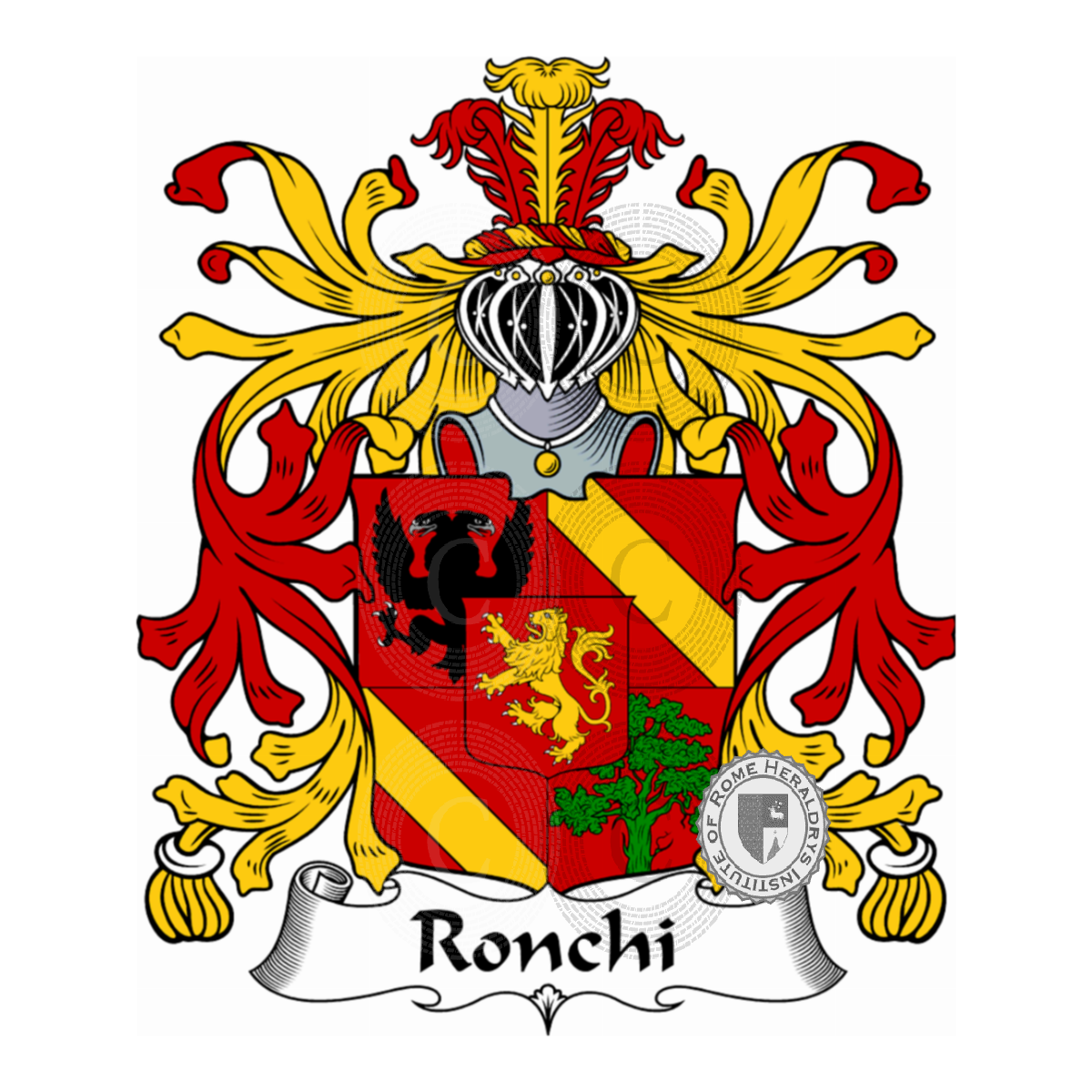 Coat of arms of familyRonchi, Ronch (da),Ronchi Braccioli,Ronco (da),Ronghi