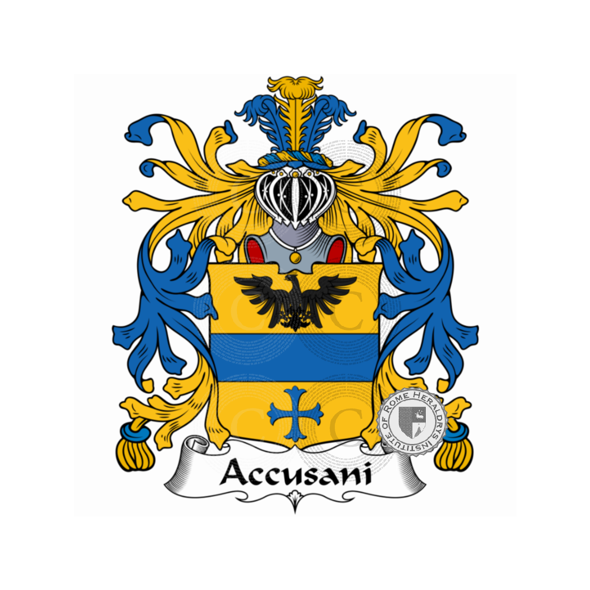 Escudo de la familiaAccusani, Acquesana,Acquesano,Acquosana